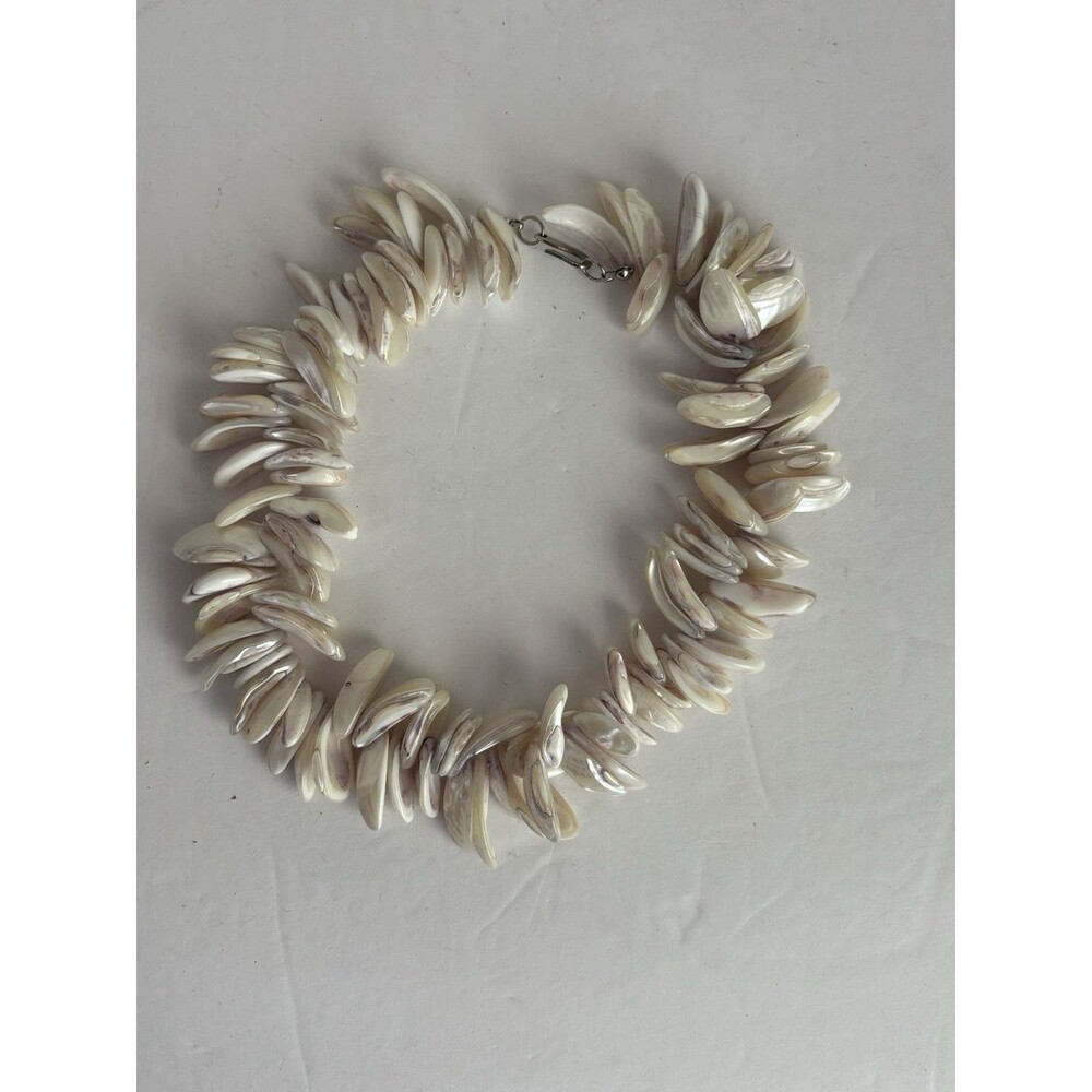 Vintage Showstopper Outstanding Natural Branch Mother of Pearl Necklace 14”